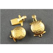 Clasp Round Gold 13mm ea