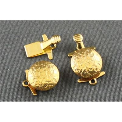 Clasp Round Gold 13mm ea