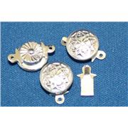 Clasp Round Silver 13mm ea