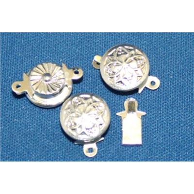 Clasp Round Silver 13mm ea
