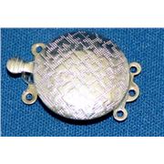Clasp Celtic Knot Round 3 Strand Silver 18mm ea