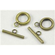 Clasp - Toggle Antique Brass  20mm ea