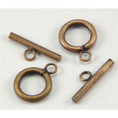Clasp - Toggle Antique Copper 20mm ea
