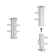 Slide Clasp 2 Strand Silver 15mm ea
