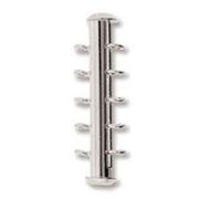 Slide Clasp 5 Strand Silver 38mm ea
