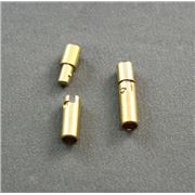 3mm Push & Twist Clasp/Stainles Steel/18kt Plating Gold 3mm ea