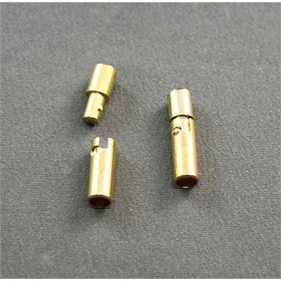 3mm Push & Twist Clasp/Stainles Steel/18kt Plating Gold 3mm ea