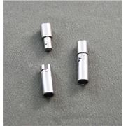 3mm Push & Twist Clasp/Stainles Steel Nickel 3mm ea