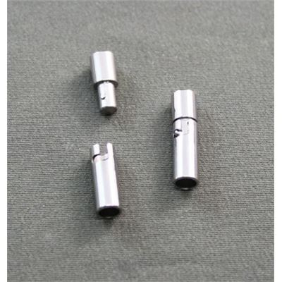 3mm Push & Twist Clasp/Stainles Steel Nickel 3mm ea