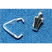 Bail Claw Small no loop Silver  ea