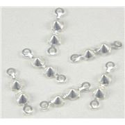Claw Double Hole 2 Loops Silver PP24 ea