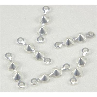 Claw Double Hole 2 Loops Silver PP24 ea