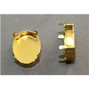 Claw Setting Oval-4120/S Gold 18x13mm ea