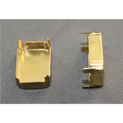 Claw Setting Rectangle-4610/S Brass 18x13mm ea