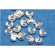Crimp Cover Silver 3mm ea