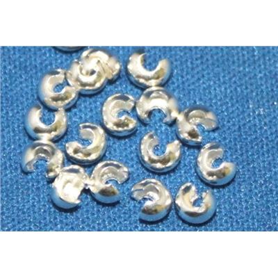 Crimp Cover Silver 3mm ea
