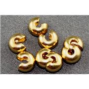 Crimp Cover Gold 4mm ea