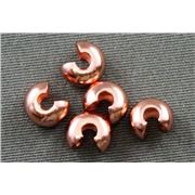 Crimp Cover Copper 4mm ea