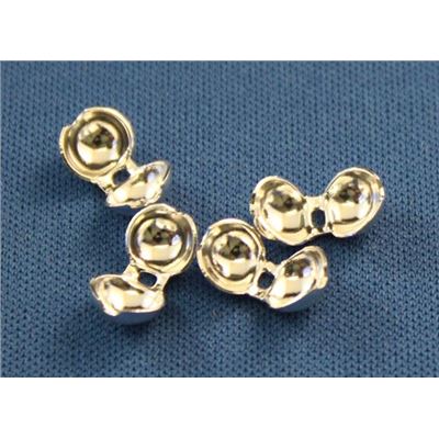 Crimp Cover Silver 6mm ea