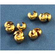 Crimp Cover Gold 6x4mm ea
