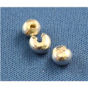 Crimp Cover Silver 6x4mm ea