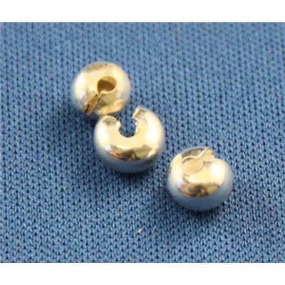 Crimp Cover Silver 6x4mm ea