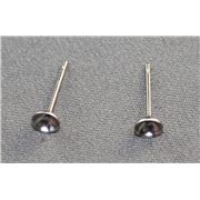 Ear Post 4mm-Surgical Steel Nickel  ea