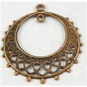Circle Charm Antique Brass  ea