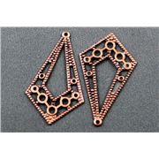 Filligree Diamond Antique Copper  ea