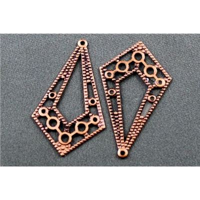 Filligree Diamond Antique Copper  ea