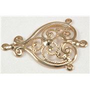 Scroll Charm Gold  ea