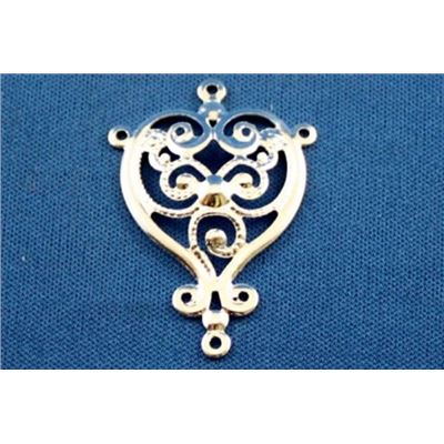 Scroll Charm Silver  ea