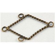 Triangle Diamond Antique Brass  ea