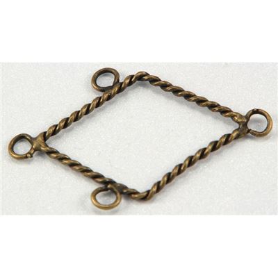 Triangle Diamond Antique Brass  ea