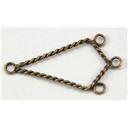 Triangle Half Diamond Antique Brass  ea