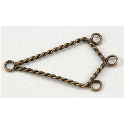 Triangle Half Diamond Antique Brass  ea