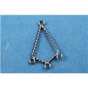 Triangle Half Diamond Black Nickel  ea