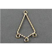 Triangle Half Diamond Gold  ea