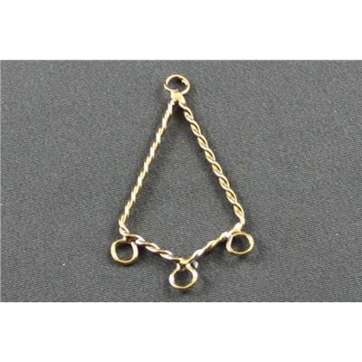 Triangle Half Diamond Gold  ea