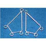 Triangle Half Diamond Silver  ea