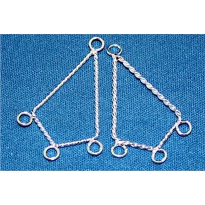 Triangle Half Diamond Silver  ea