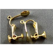 Earrings  Screw On (per pair) Gold 7mm ea