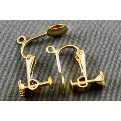 Earrings  Screw On (per pair) Gold 7mm ea