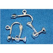 Earrings  Screw On (per pair) Silver 5mm ea