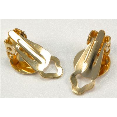 Earrings  Clip On (per pair) Gold 10mm ea