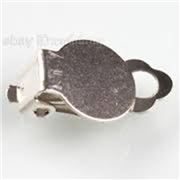 Earrings Clip On (per pair) w/ Flat Circle Nickel 15mm ea