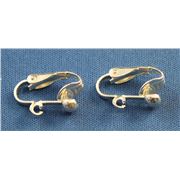 Earrings  Clip On with Drop (per pair) Silver 