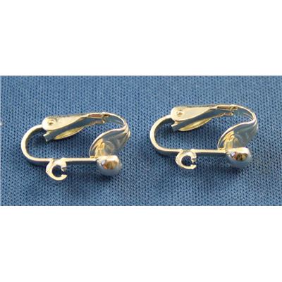 Earrings  Clip On with Drop (per pair) Silver 