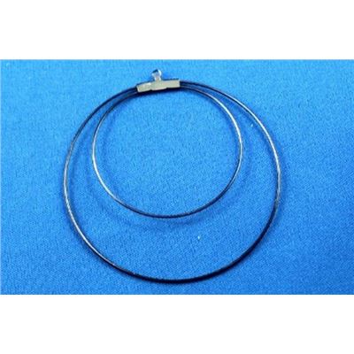 Earrings  Creole Double Loop (each) Black Nickel 60mm ea