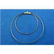 Earrings  Creole Double Loop (each) Gold 60mm ea